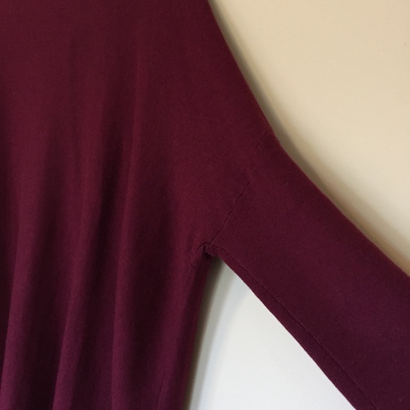 Nordstrom Silk/Cashmere Oversized Burgundy long Cardigan Sz S - Picture 5 of 5